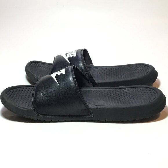 Nike Sandals Mens 12 Benassi JDI Classic Slide Black Slip On Casual 343880-090 - Picture 4 of 8